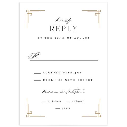 Church Cross Wedding Response Cards Pure White Signature