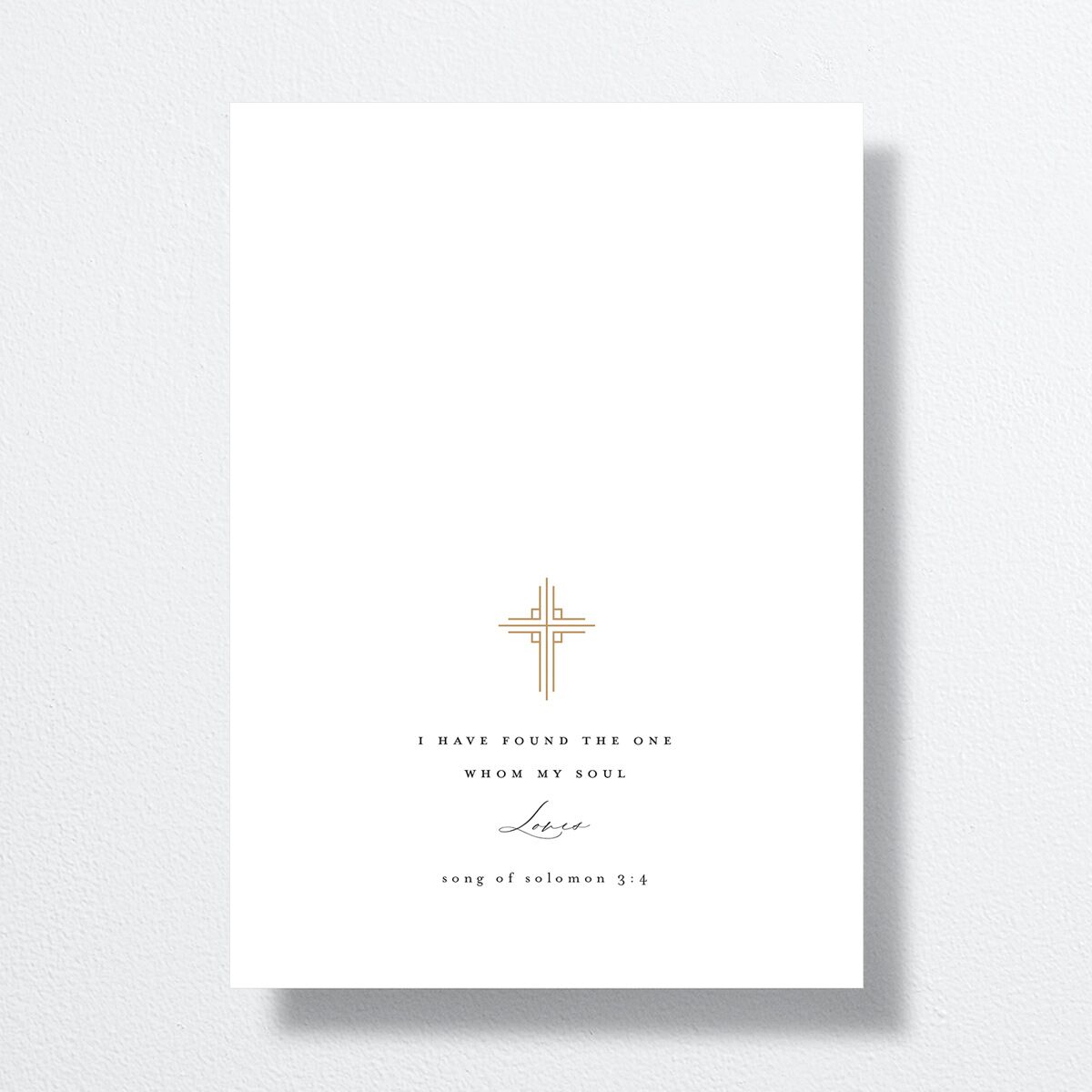 Church Cross Wedding Invitations Pure White Signature No