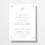 Church Cross Wedding Invitations Pure White Signature No