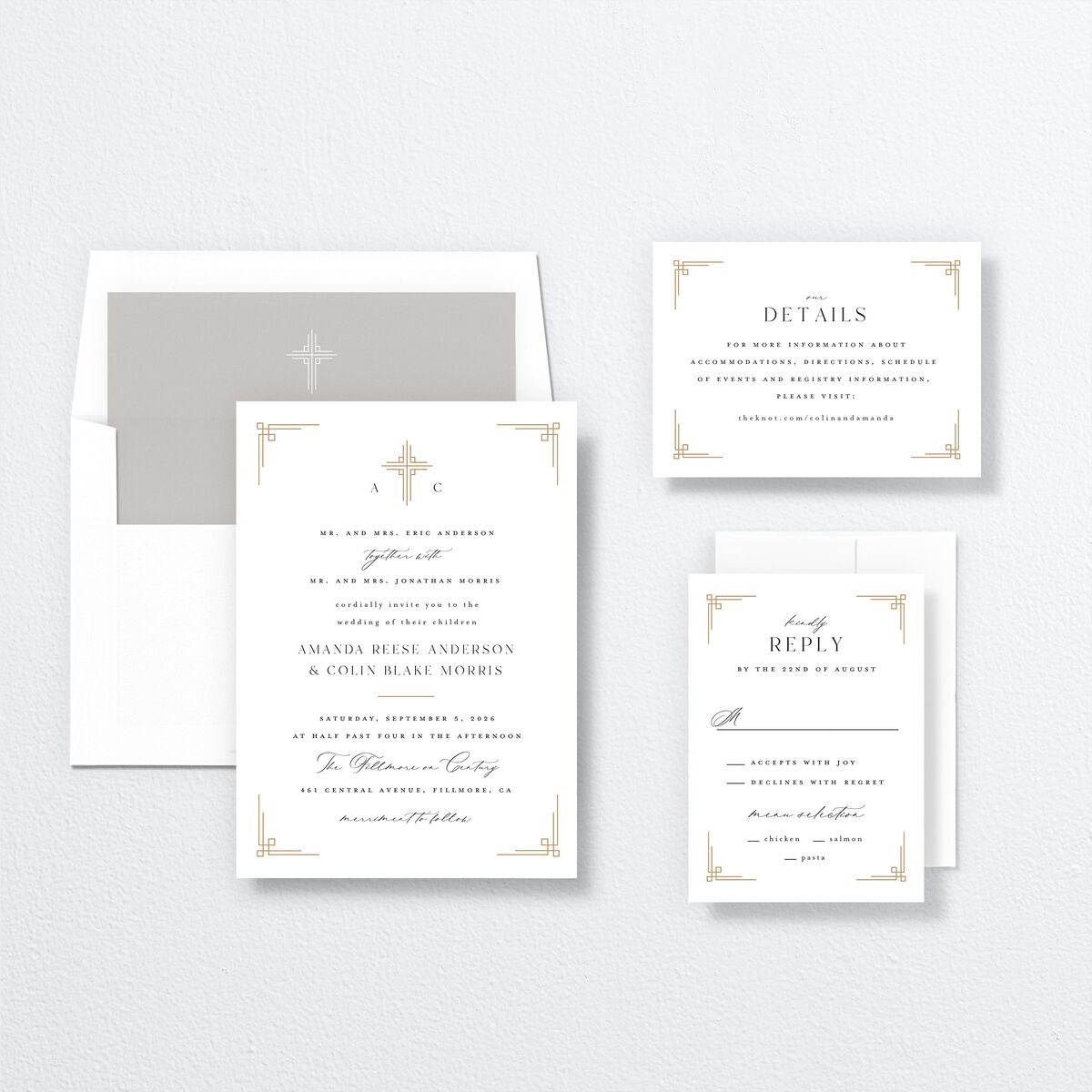 Church Cross Wedding Invitations Pure White Signature No