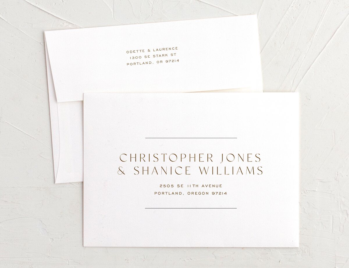 Surround Thank You Card Envelopes White Standard Mist Both Recipient and Return Addresses Signature