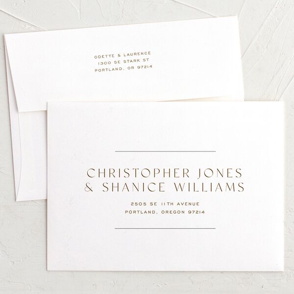 Surround Thank You Card Envelopes White Standard Mist Both Recipient and Return Addresses Signature