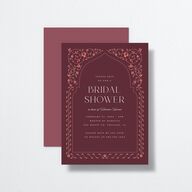 Ornate Threshold Bridal Shower Invitations Merlot Signature