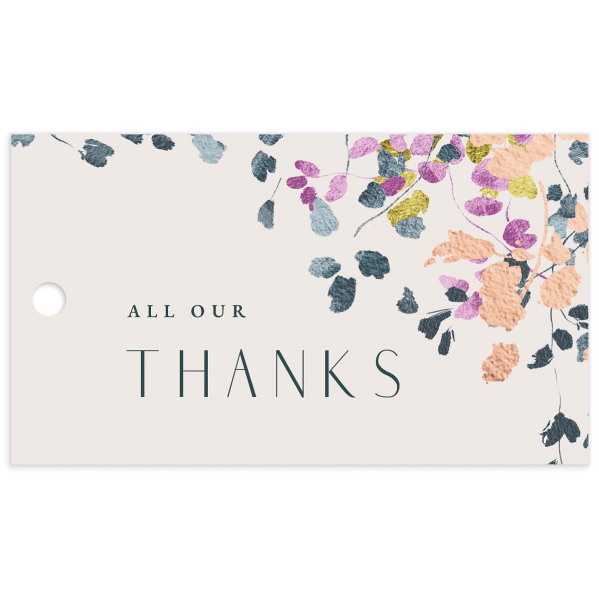 Cascading Florals Favor Gift Tags
