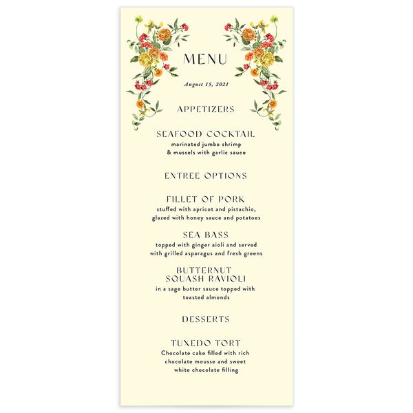 Ascending Garland Menus front