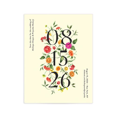 Ascending Garland Save the Date Petite Cards - Yellow