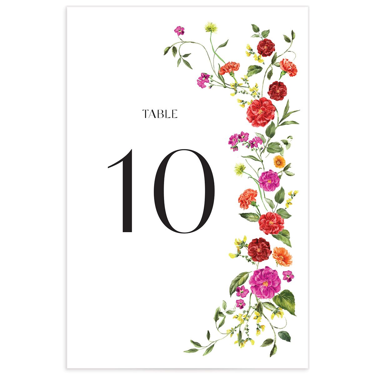 Ascending Garland Table Numbers