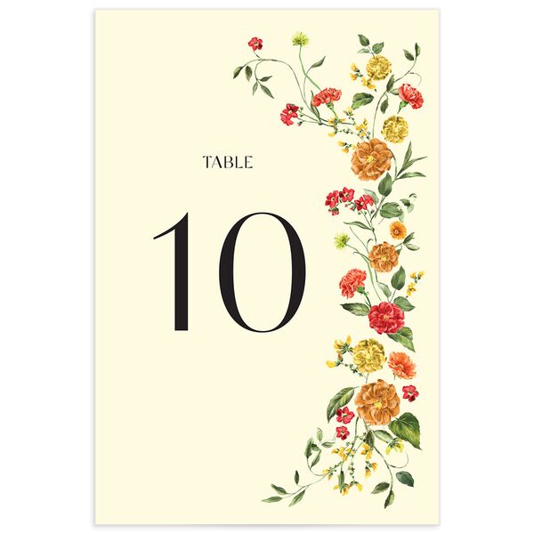 Ascending Garland Table Numbers Cream Signature