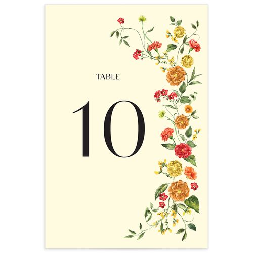 Ascending Garland Table Numbers Cream Signature
