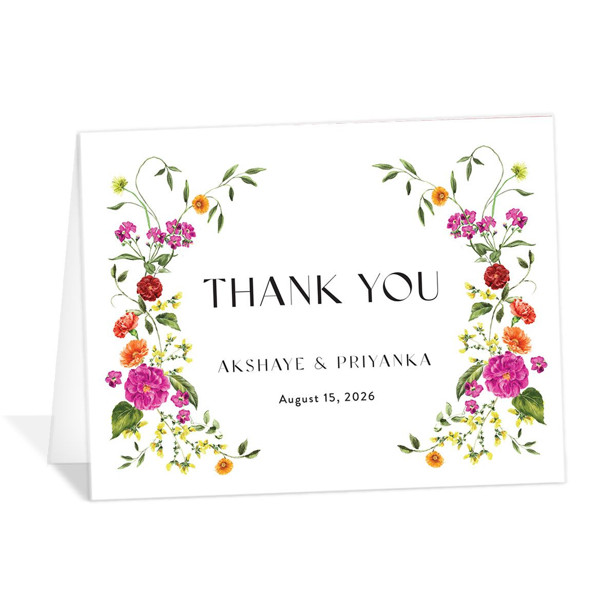 Ascending Garland Thank You Cards