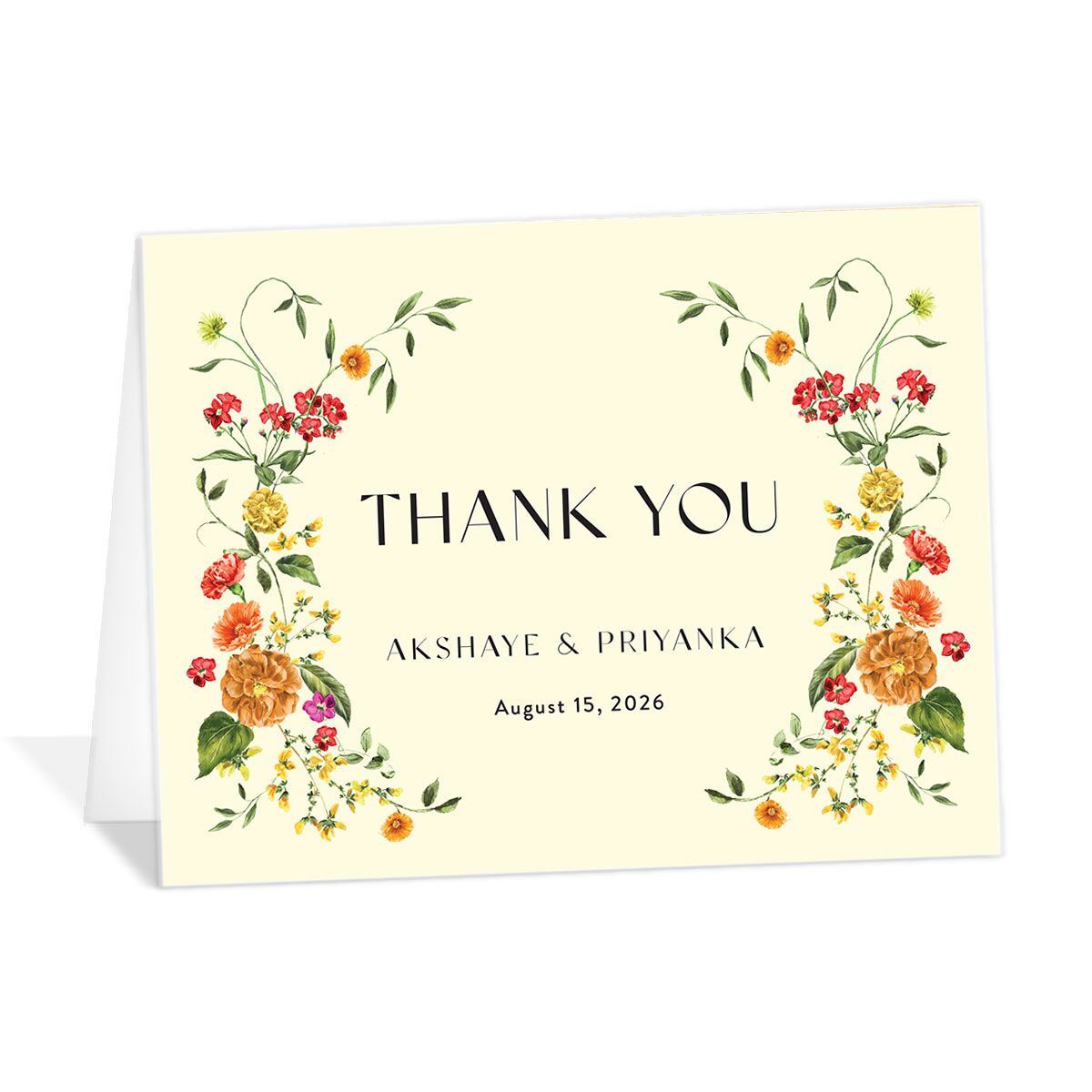Ascending Garland Thank You Cards
