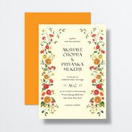 Ascending Garland Wedding Invitations Cream Signature No Standard