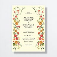 Ascending Garland Wedding Invitations Cream Signature No Standard