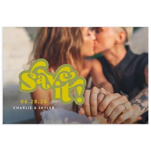 Retro Stack Save The Date Postcards - 