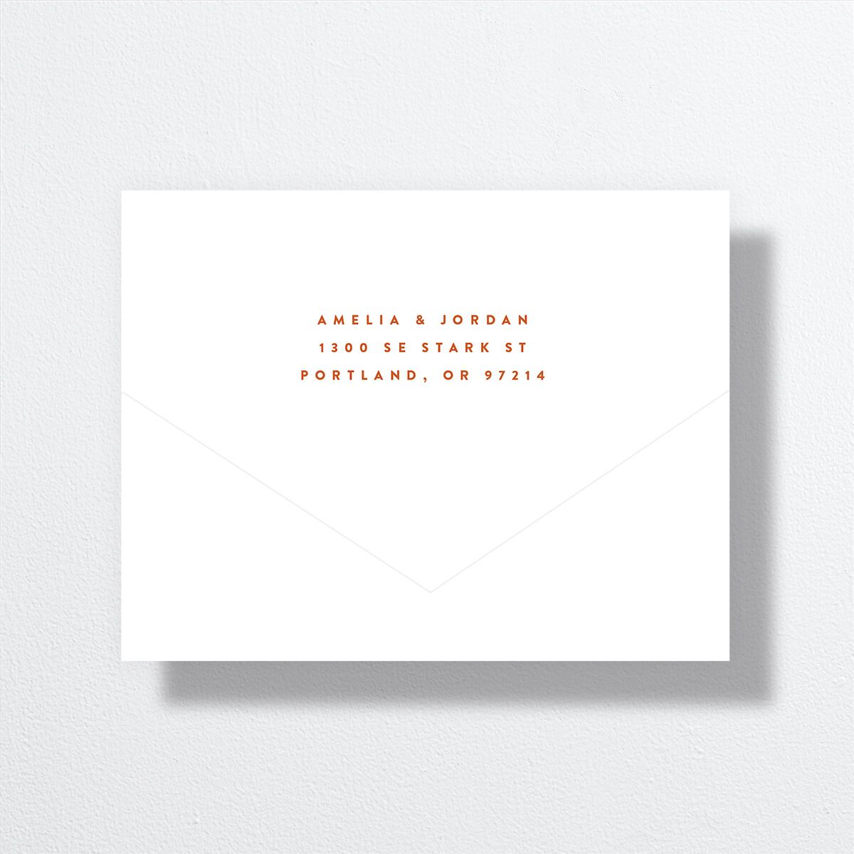 Wedding Of The Century All-in-One Wedding Invitations Burnt Orange Signature Light Both Recipient and Return Addresses No