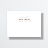 Wedding Of The Century All-in-One Wedding Invitations Burnt Orange Signature Light Both Recipient and Return Addresses No