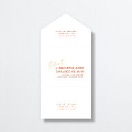 Wedding Of The Century All-in-One Wedding Invitations Burnt Orange Signature Light Both Recipient and Return Addresses No