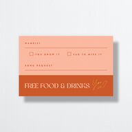 Wedding Of The Century All-in-One Wedding Invitations Burnt Orange Signature Light Both Recipient and Return Addresses No