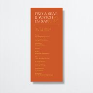 Wedding of the Century Wedding Programs Burnt Orange Signature