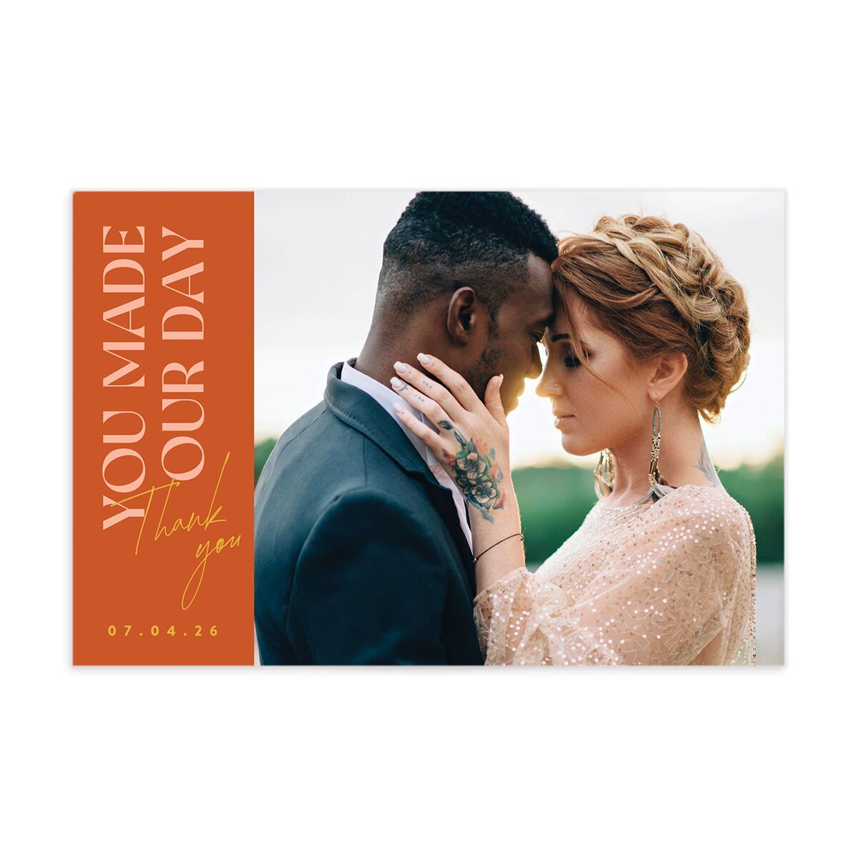 Wedding of the Century Thank You Postcards