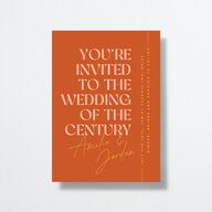 Wedding of the Century Wedding Invitations Burnt Orange Signature No