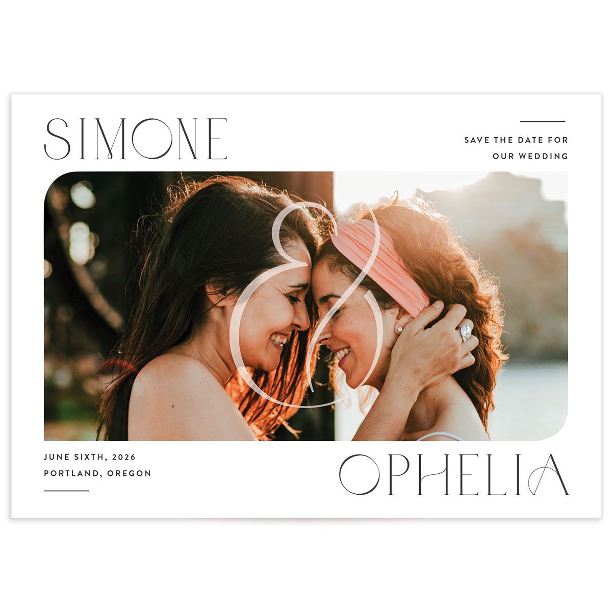 Floral Veil Save The Date Cards