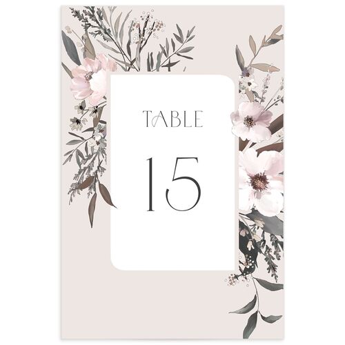 Floral Veil Table Numbers Peony Signature