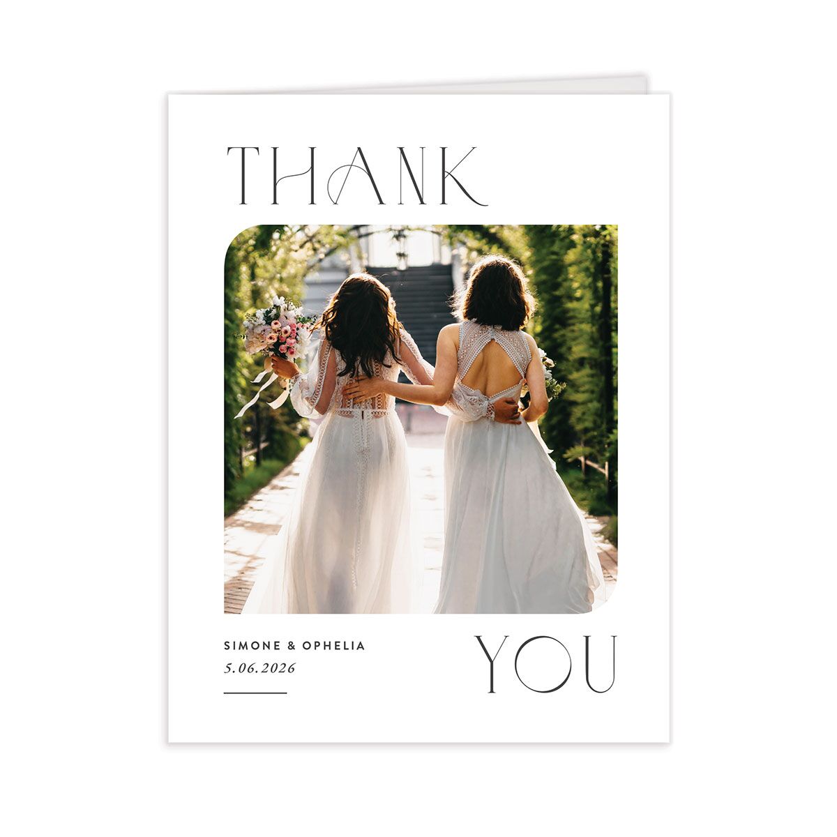 Floral Veil Thank You Cards
