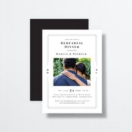Framed Photo Rehearsal Dinner Invitations Pure White Signature