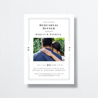 Framed Photo Rehearsal Dinner Invitations Pure White Signature