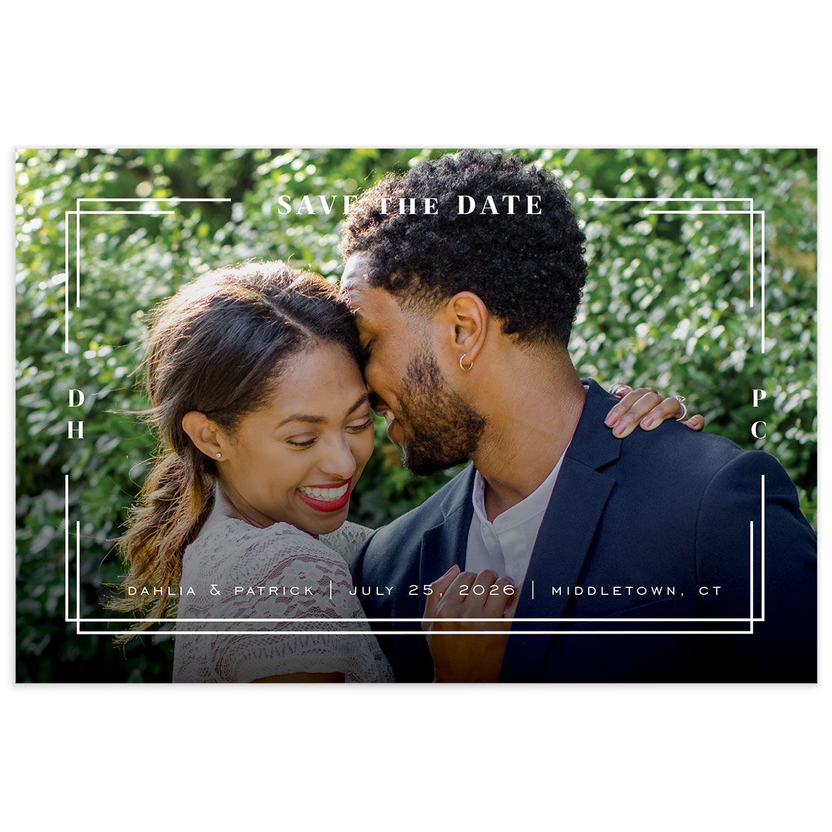 Framed Photo Save the Date Postcards