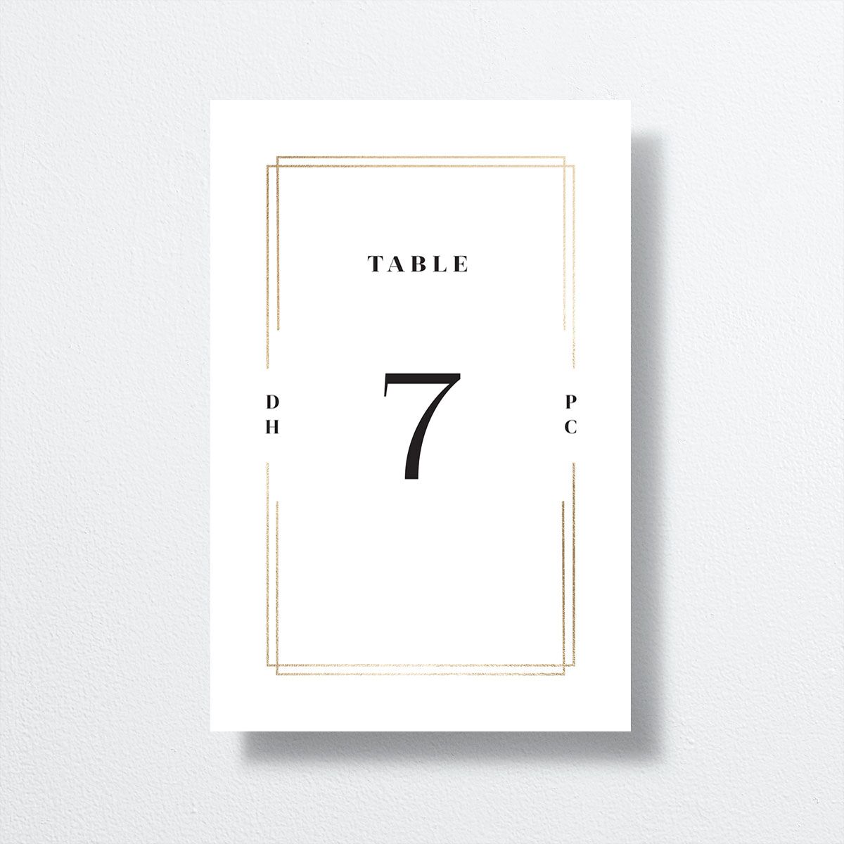 Framed Photo Table Numbers Gold Pure White Signature