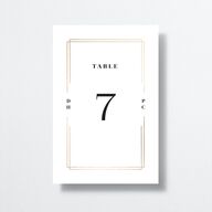 Framed Photo Table Numbers Gold Pure White Signature