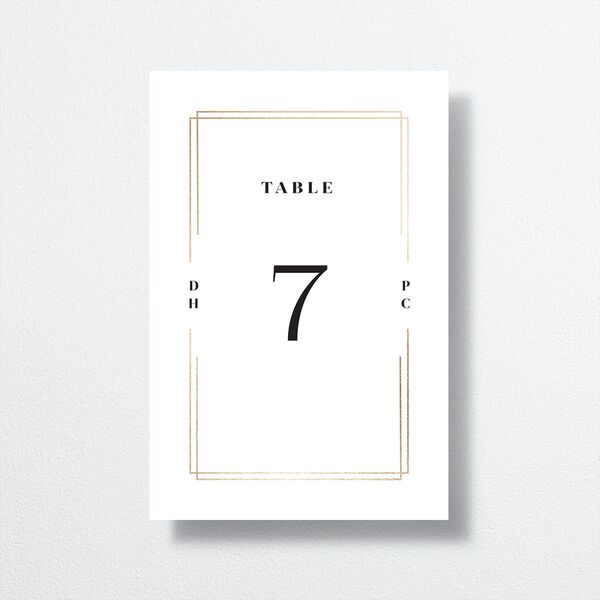 Framed Photo Table Numbers Gold Pure White Signature