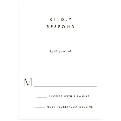 Modern Initials Wedding Response Cards Olive Signature Standard
