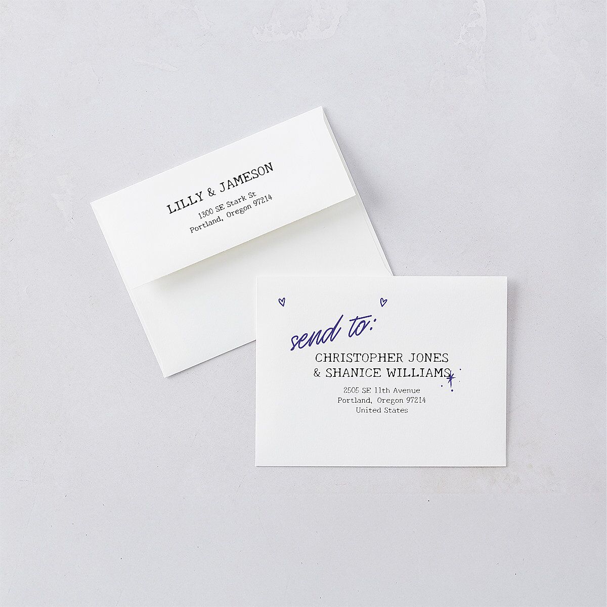 Mood Board Save the Date Petite Cards Sapphire Signature smooth Blank No