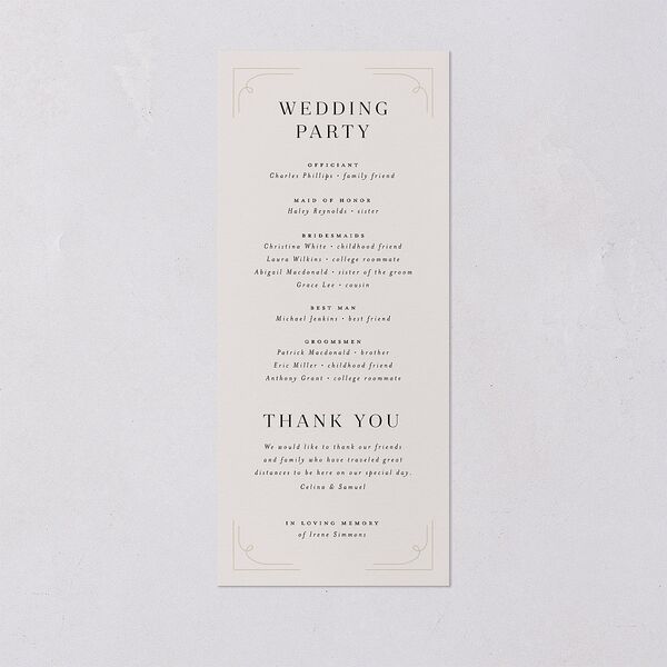 Floral Opulence Wedding Programs Gold Champagne Signature