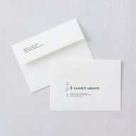 Hand Drawn Recipe Wedding Invitations Dark Camo Signature Blank No Standard