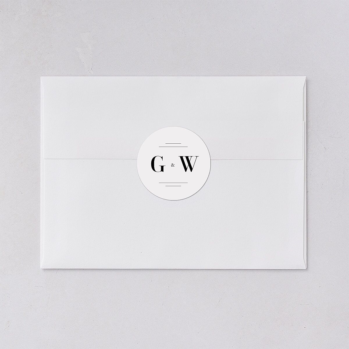 Country Club Wedding Stickers Pure White Circle