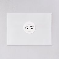 Country Club Wedding Stickers Pure White Circle