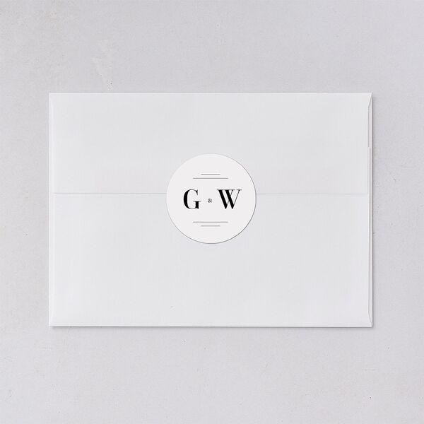 Country Club Wedding Stickers Pure White Circle