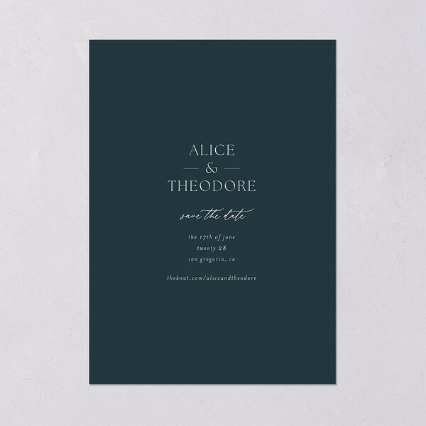 Arboretum Archway Foil Save the Date Cards Gold Dark Night Signature smooth Blank No