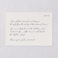 Handwritten Love Note Rehearsal Dinner Invitations Ivory Signature Blank Standard