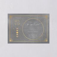 Written In The Stars Wedding Response Cards Gold Midnight Signature Standard