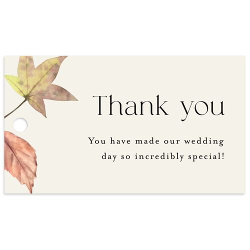 Falling Leaves Favor Gift Tags Champagne Signature