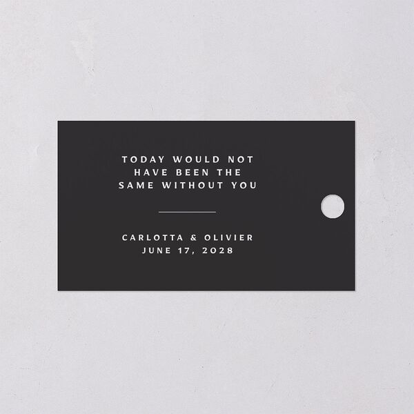 Simply Classic Favor Gift Tags Charcoal Signature