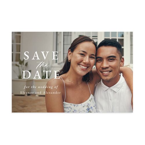 Timeless Floral Save the Date Postcards Thyme