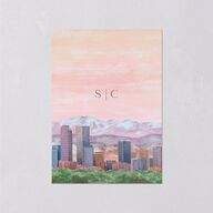 Scenic Denver Colorado Wedding Event Detail Cards Peach Pink Signature Standard