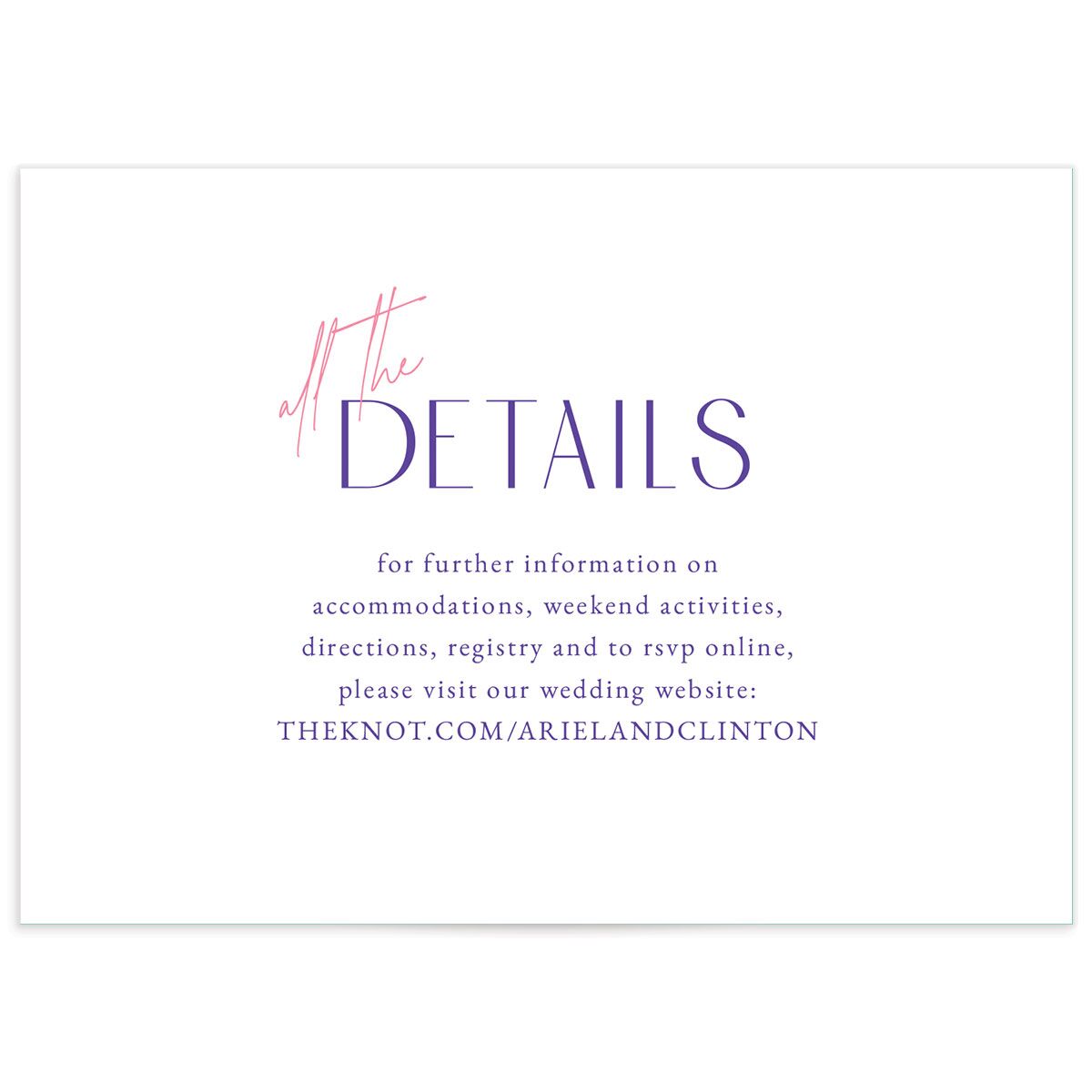Electric Palm Wedding Enclosure Cards