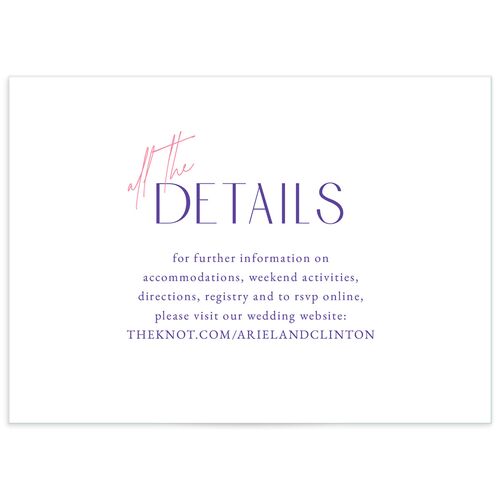 Electric Palm Wedding Enclosure Cards Lilac Signature